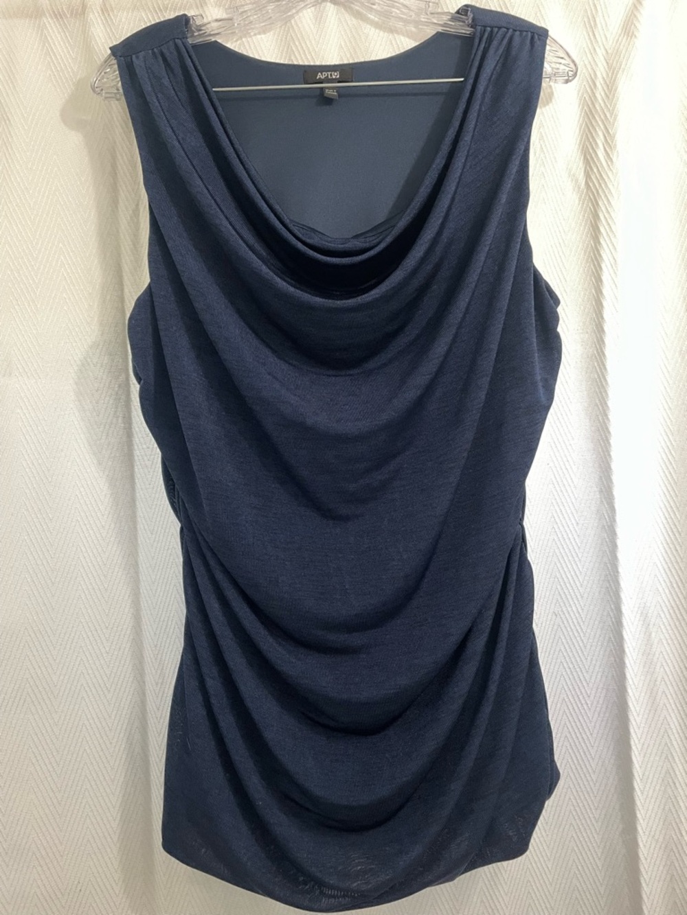 Apt. 9 Navy Draped Cowl Sleeveless Top